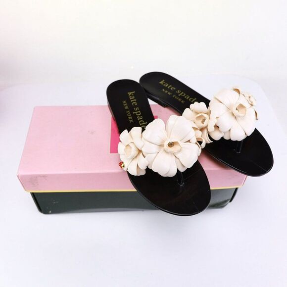 NIB Kate Spade GARDENIA Floral Sandals 7 - Picture 3 of 12